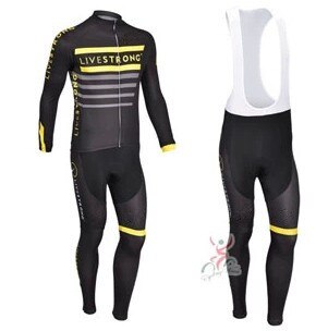 livestrong 2013 ropa ciclismo/cycling long sleeve jersey /bicycle clothing/gel pad size XXS-6XL